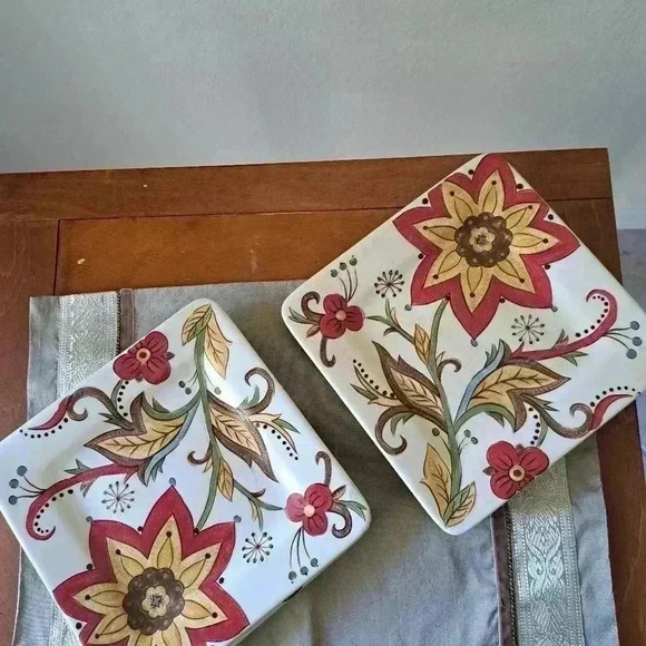 Earthenware Carynthum 4 salad plates - Picture 5 of 10